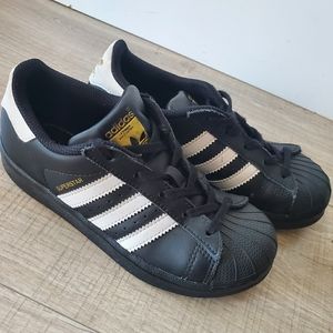Little Kids Adidas Superstars Black sz 13
